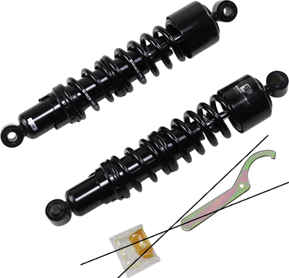 Progressive 412 series Black Rear 14" Shocks for 1999-2017 Harley Dyna FXDC