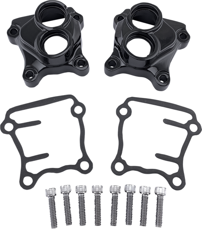 Drag Specialties Black Lifter Block Covers 1999-2017 Harley Dyna Touring Softail