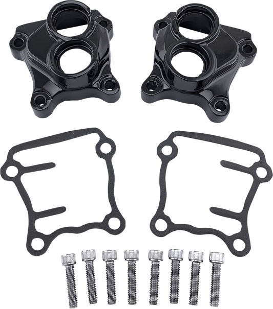 Drag Specialties Black Lifter Block Covers 1999-2017 Harley Dyna Touring Softail