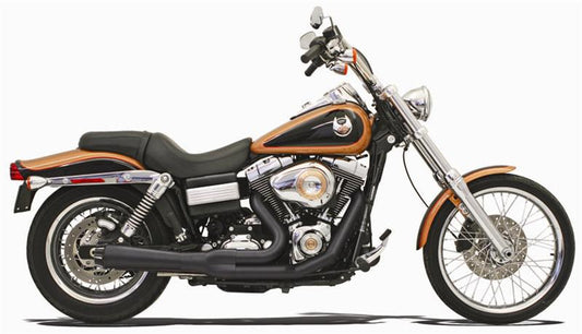 Bassani Road Rage 2-1 Short Black Megaphone Exhaust 1991-2005 Harley Dyna FXDL