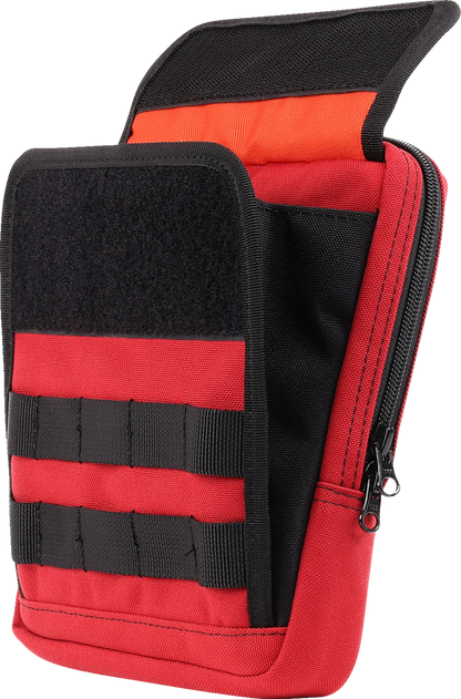 Thrashin Supply Red Motorcycle Handlebar Storage Bag Slim for Harley THB-0034