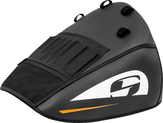 Saddlemen Large Black & White Saddlehyde Street Fuel Gas Tank Cover for Harley