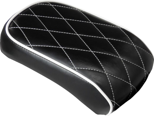 Le Pera Bare Bones White Diamond Rear Pillion Seat for 2008-2017 Harley Softail