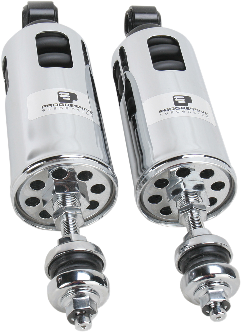 Progressive Chrome 422 Heavy Duty Rear Shocks fits 00-17 Harley Softail FLSTF
