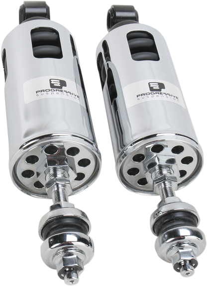 Progressive Chrome 422 Heavy Duty Rear Shocks fits 00-17 Harley Softail FLSTF