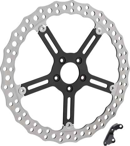 Arlen Ness 15" Jagged Front Left Brake Rotor 2018-2024 Harley Softail Low Rider