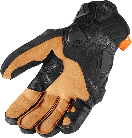 Icon Mens Hypersport Leather Dual Sport Motorcycle Riding Street Racing Gloves
