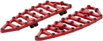 Arlen Ness MX Red Driver Floorboards for 1980-2024 Harley Touring Softail 06-893
