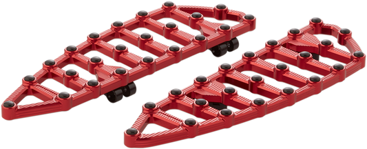 Arlen Ness MX Red Driver Floorboards for 1980-2024 Harley Touring Softail 06-893