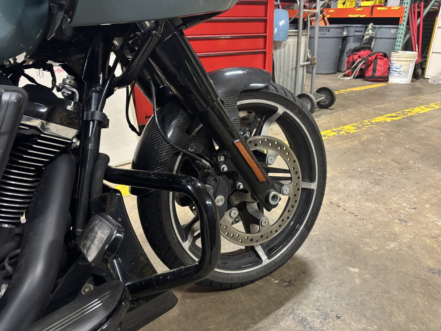 Arlen Ness Carbon Fiber 19" Cafe Front Fender for 2023-2024 Harley Touring FLTR