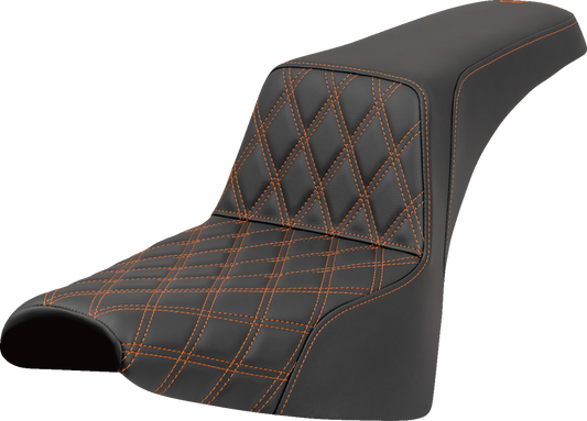 Saddlemen Step-Up Orange Lattice Gel Seat for 2018-2024 Harley Softail FLHC FLDE