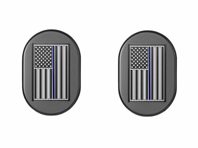 Figurati Blue Line American Flag Right Left Antenna Cover 2009-23 Harley Touring
