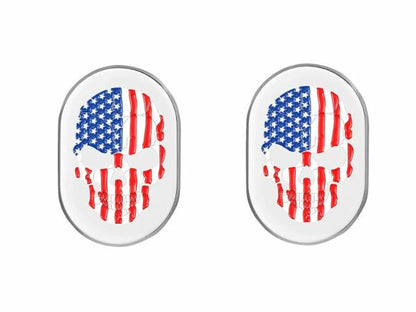 Figurati American Flag Skull Left Right Antenna Insert 2009-2023 Harley Touring