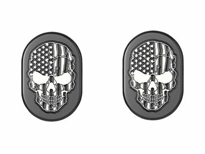 Figurati American Flag Skull Left & Right Antenna Insert 2009-23 Harley Touring