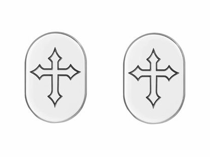 Figurati Cross Chrome Left Right Antenna Hole Insert 2009-2023 Harley Touring