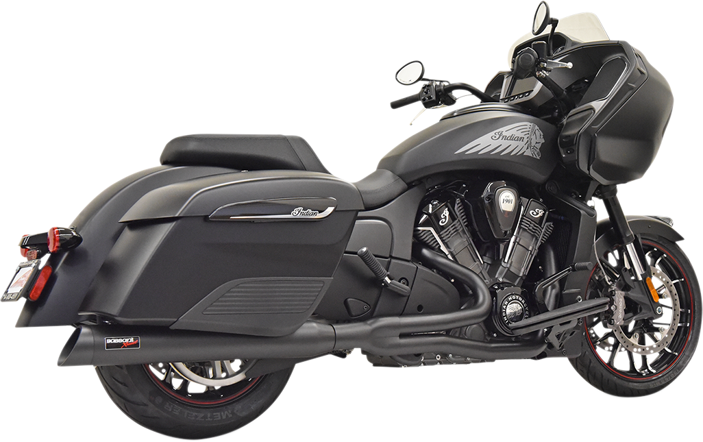 Bassani Road Rage 2-1 Black Motorcycle Exhaust 2020 Indian Challenger Limited