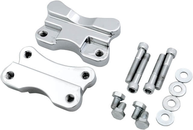 Drag Specialties Chrome Front Fender Adapter 86-17 Harley Softail FLSTN Fat Boy