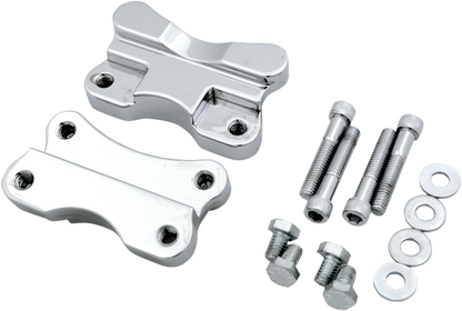 Drag Specialties Chrome Front Fender Adapter 86-17 Harley Softail FLSTN Fat Boy