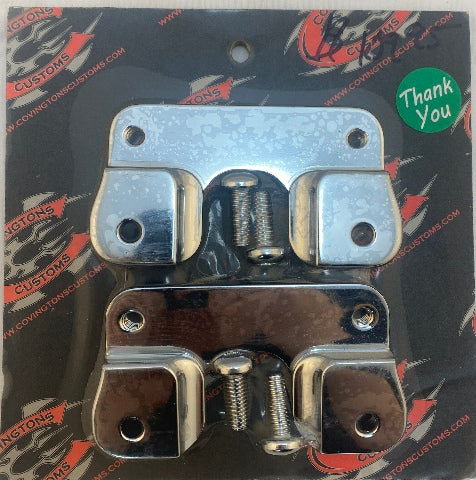 Covingtons Chrome Front Fender Relocation Adapters 2014-2023 Harley Touring FLHX