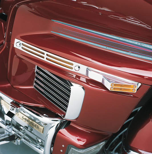Pro One Chrome Amber Lens Viper Custom Dual LED Wedge Motorcycle Turn Signals