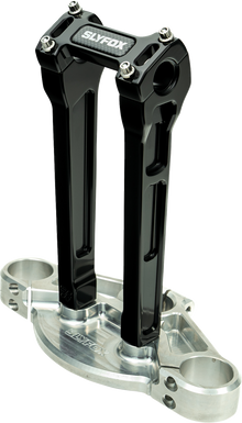 Slyfox 10" Black 1-1/8" Clamp Straight Handlebar Riser Kit for Harley Davidson