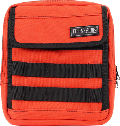 Thrashin Supply Orange Motorcycle Handlebar Storage Bag Slim for Harley THB-0035