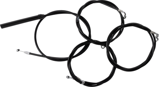 La Choppers Complete 18"-20" Black Vinyl Cable Brake Line Kit 2023-2025 Harley