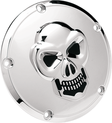 Drag Specialties Chrome 3D Skull 5 Hole Derby Cover 1999-2018 Harley Models