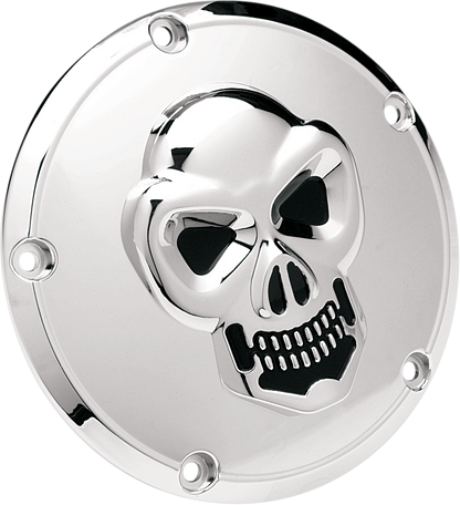 Drag Specialties Chrome 3D Skull 5 Hole Derby Cover 1999-2018 Harley Models