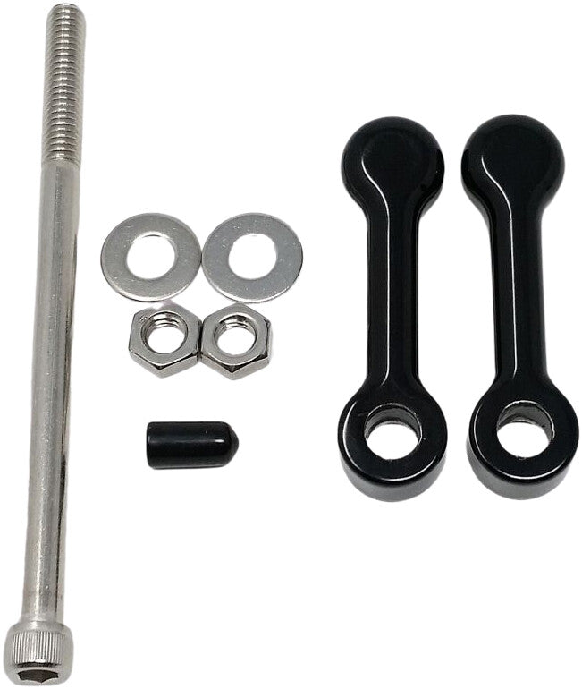 DK Custom Black 2" Billet Gas Fuel Tank Lift Kit fits 2004-2021 Harley Sportster