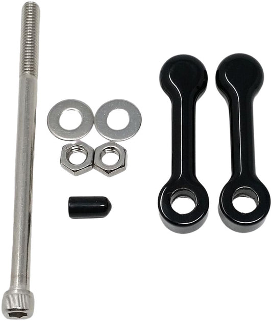 DK Custom Black 2" Billet Gas Fuel Tank Lift Kit fits 2004-2021 Harley Sportster