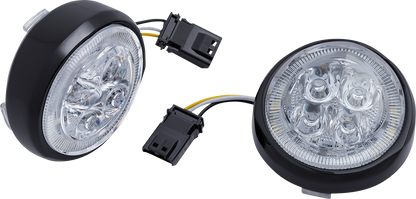 Ciro Fang LED Front Turn Signal Inserts for 2016-2022 Harley Touring Softail CVO