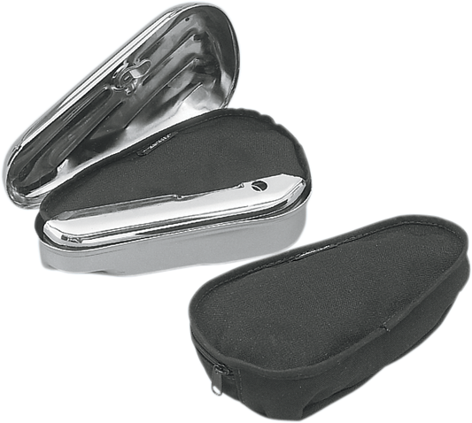 Drag Specialties Black Textile Tear Drop Motorcycle Tool Box Right Side Pouch