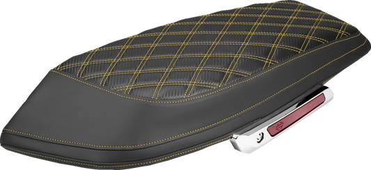 Saddlemen Carbon Gold Lattice Saddlebag Lid Covers for 2023-2026 Harley Touring