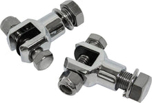 Harddrive Chrome 3/8"-24 Motorcycle Footpeg Clevis Mounts for Harley Davidson