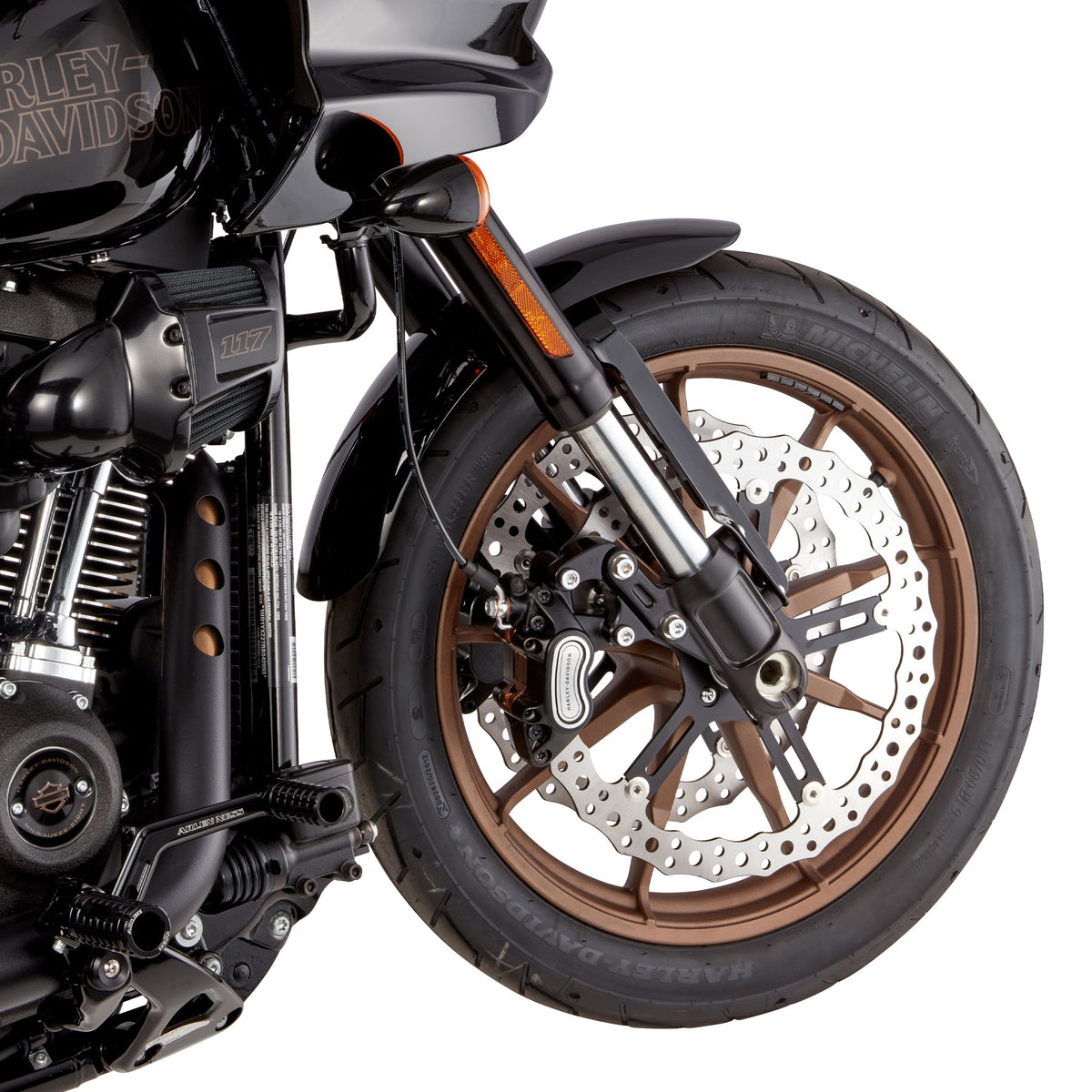 Arlen Ness 15" Jagged Front Left Brake Rotor 2018-2025 Harley Softail Low Rider