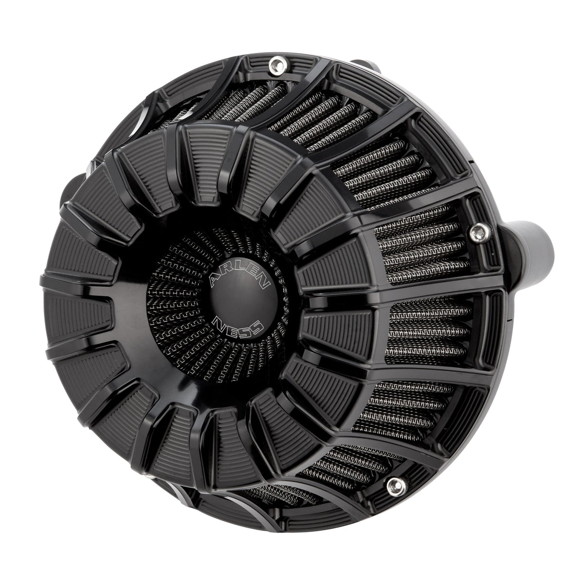 Arlen Ness Black 15 Spoke Air Cleaner Kit 1999-2017 Harley Dyna Touring Softail