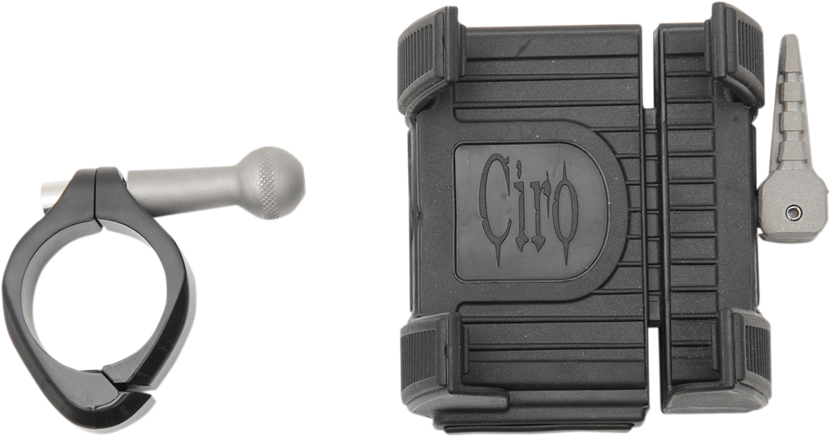 Ciro Black Smartphone/GPS Holder & Handlebar Ball Mount for Harley Davidson