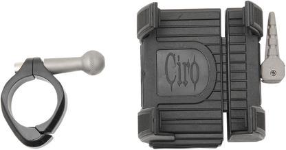 Ciro Black Smartphone/GPS Holder & Handlebar Ball Mount for Harley Davidson