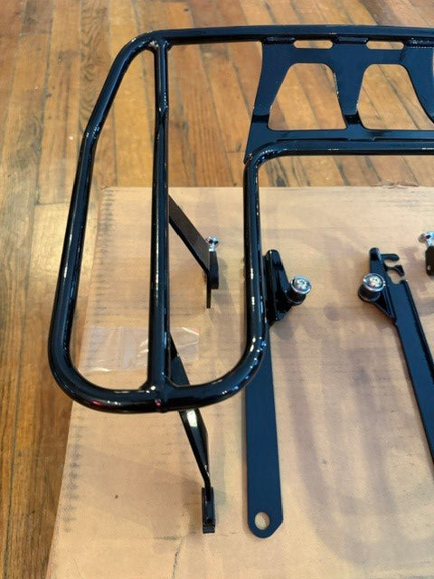 Cobra Black Wrap Around Detachable Luggage Rack 91-17 Harley Dyna FXDL FXDI