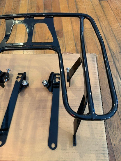 Cobra Black Wrap Around Detachable Luggage Rack 91-17 Harley Dyna FXDL FXDI