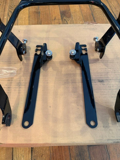 Cobra Black Wrap Around Detachable Luggage Rack 91-17 Harley Dyna FXDL FXDI