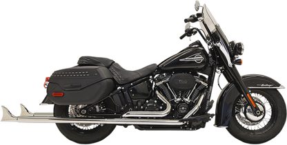 Bassani 39" True Dual Fishtail Exhaust fits 2018-2021 Harley Softail Models