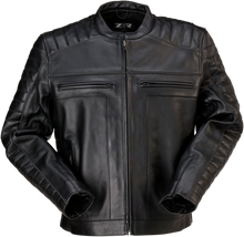 Z1R Artillery Mens Black Leather Motorcycle Riding Street Racing Jacket