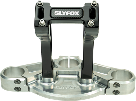 Slyfox 6" Black 1-1/8" Clamping Pullback Handlebar Riser Kit for Harley Davidson