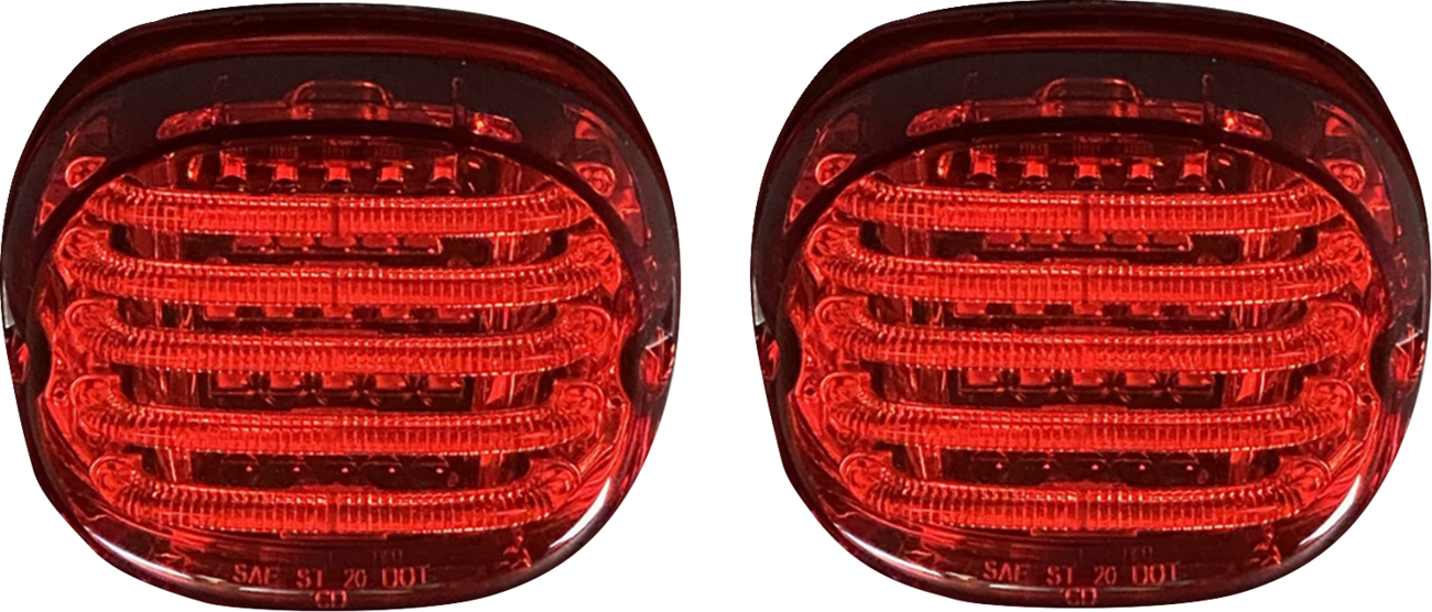 Custom Dynamics ProBEAM Red Squareback LED Taillights for 09-25 Harley Tri Glide