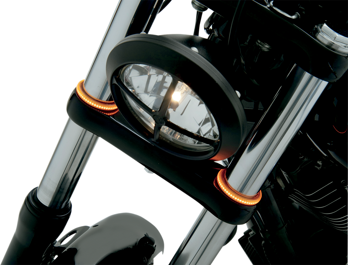 Custom Dynamics TruWrapz 49mm LED Fork Turn Signals 1984-2015 Harley Softail
