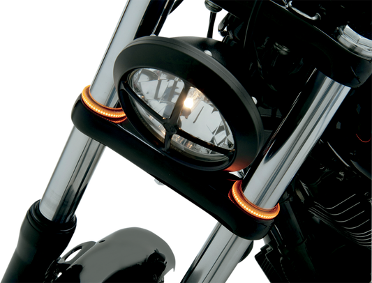 Custom Dynamics TruWrapz 49mm LED Fork Turn Signals 1984-2015 Harley Softail