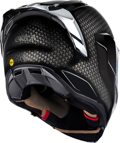 Icon Ultraflite Silver Carbon Full Face MIPS Unisex Adult Motorcycle Helmet