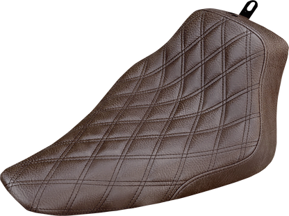 Saddlemen Brown Renegade Solo Gel Seat for 2011-17 Harley Softail Slim Blackline
